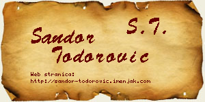 Šandor Todorović vizit kartica